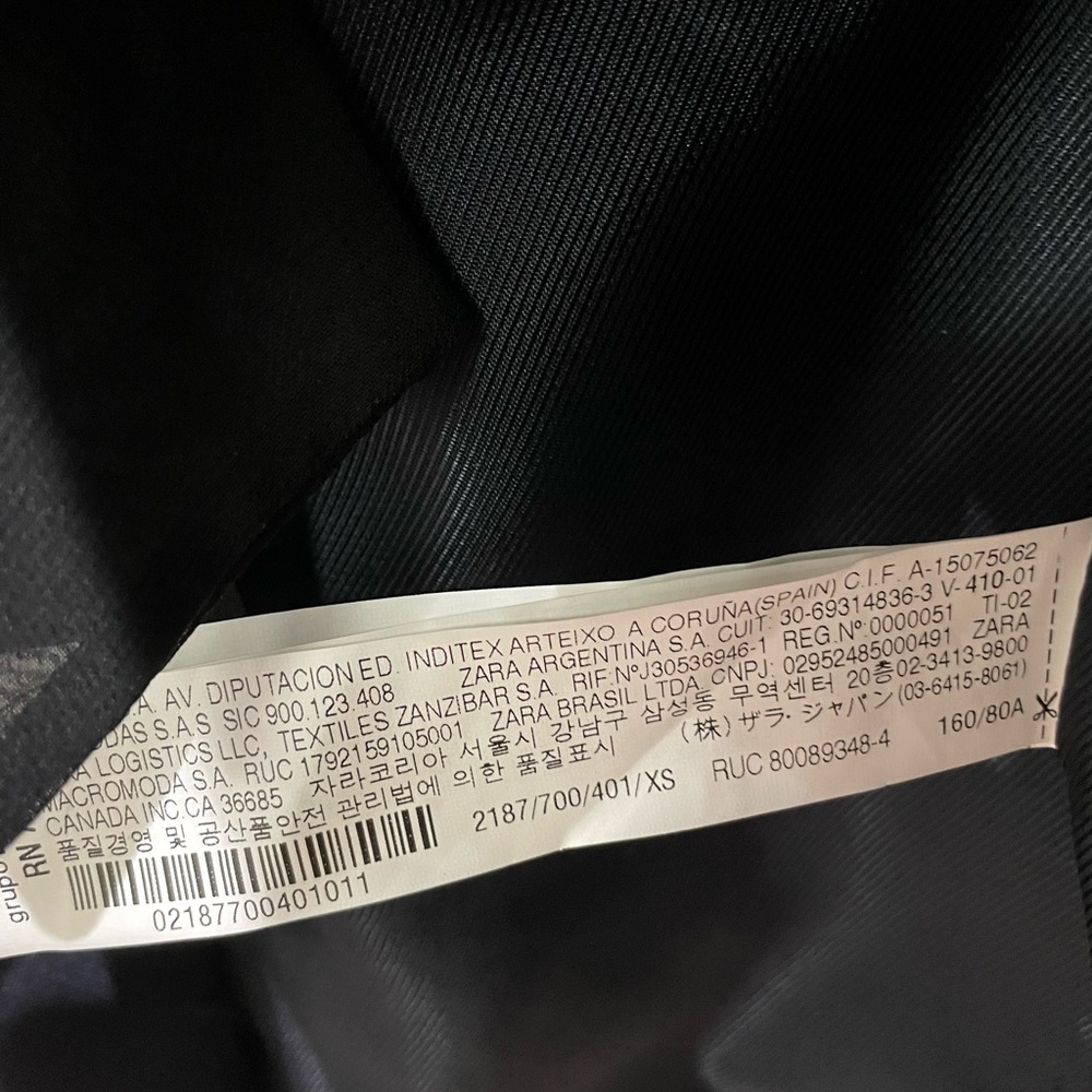 Zara Basic Jacket With Removable Collar Size Xs - image 3